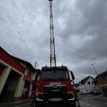 Gasilci PGD Moravče na skupni vaji z avtolestvijo CZR Domžale